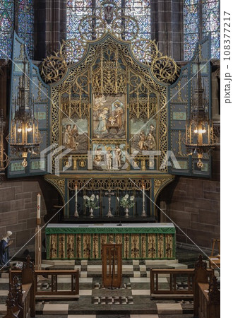 Architecture design inside of Liverpool Cathedral. Anglican cathedral church building. Architecture design inside of Liverpool Cathedral. Anglican cathedral church building. 108377217