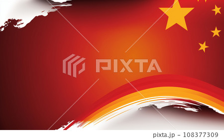 中国の国旗をモチーフにした背景