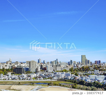 仙台市全景　青葉城祉より仙台市全景 108377417