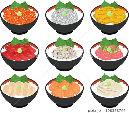 海鮮丼セット 108378765
