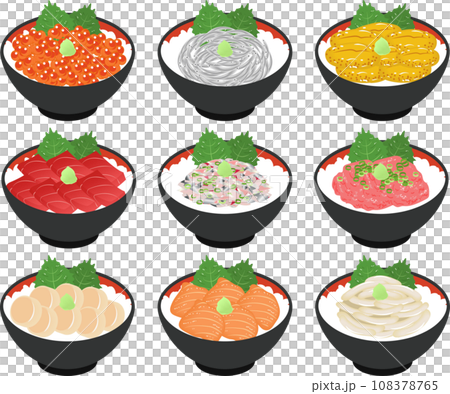 海鮮丼セット 108378765