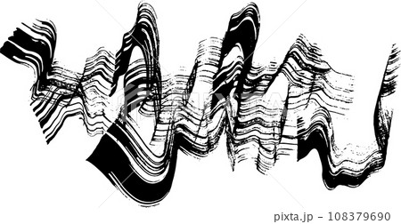 Dry Brush Wave Stroke Element 108379690