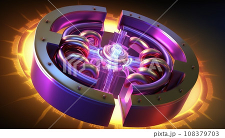 Inertial confinement thermonuclear fusion. Generative AI 108379703