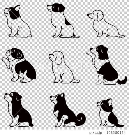 つ、よ、様ヘひたむきな犬のイラストデザイン つ、よ、様ヘひたむきな犬のイラストデザイン stock-photo