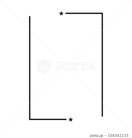 Star frame border vertical abstract outline shape icon for decorative vintage doodle element for design in vector illustration Star frame border vertical abstract outline shape icon for decorative vintage doodle element for design in vector illustration 108381135