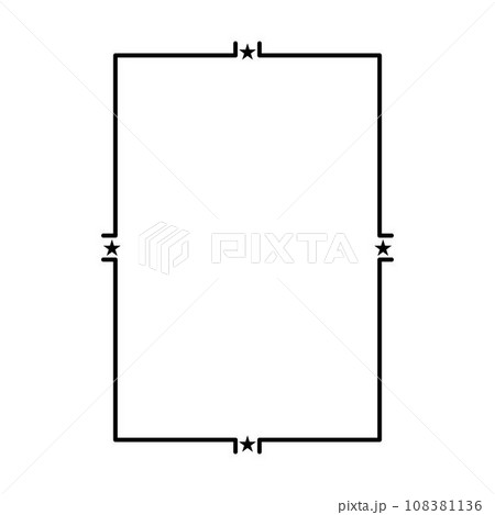 Star frame border vertical abstract outline shape icon for decorative vintage doodle element for design in vector illustration Star frame border vertical abstract outline shape icon for decorative vintage doodle element for design in vector illustration 108381136