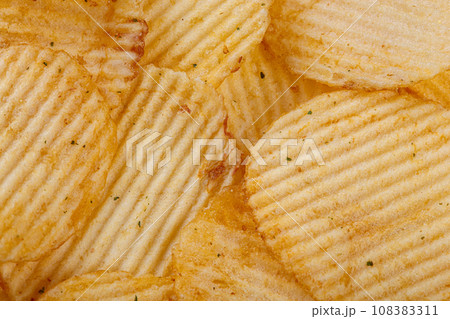 Lots of potato chips, texture 108383311