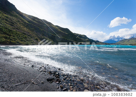 Chilean Patagonia landscape, Torres del Paine National Park 108383602