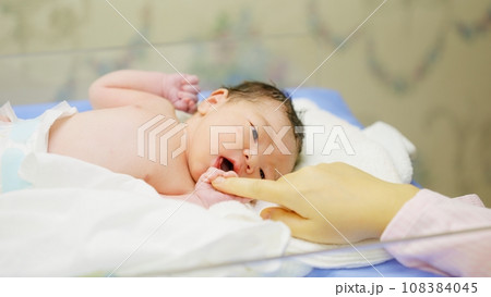 生後0日の新生児 108384045