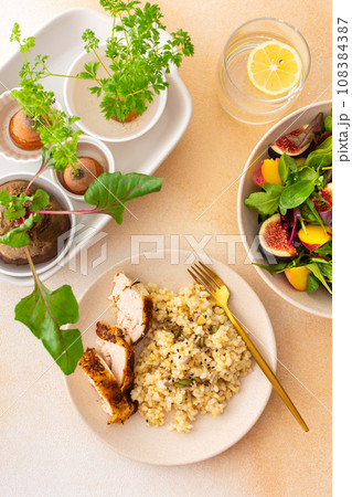 Delicious hearty lunch Delicious hearty lunch 108384387