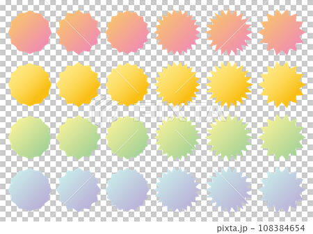 Set of various jagged frames_jagged_gradation 108384654