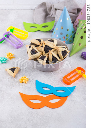 Jewish holiday Purim celebration concept Jewish holiday Purim celebration concept 108384788