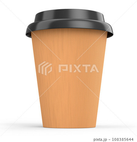 Paper coffee cup for cappuccino, americano, espresso, mocha, latte on white 108385644