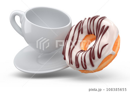 Ceramic coffee cup for cappuccino, americano, espresso, mocha, latte on white Ceramic coffee cup for cappuccino, americano, espresso, mocha, latte on white 108385655