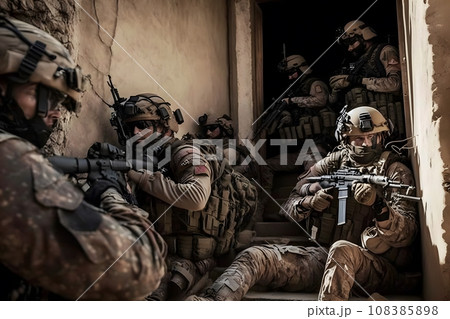US Army Special Forces Group soldier. Neural network AI generated art 108385898