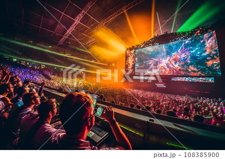 cyber sport event. Neural network AI generated art 108385900