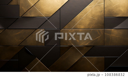 Bronze patinated geometric tiles 108386832