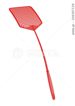 Red Fly Swatter, 3D rendering 108387139