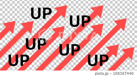 對角線向上的箭頭和“UP”一詞的插圖 對角線向上的箭頭和“UP”一詞的插圖 108387440