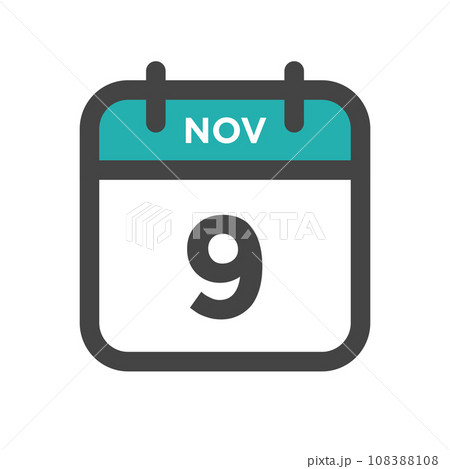 November 9 Calendar Day or Calender Date for Deadlines or Appointment 108388108