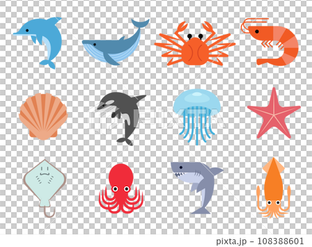 海洋生物圖標集 108388601