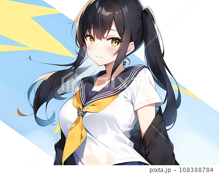 アニメ・漫画風の女性・女の子のイラスト素材 108388784