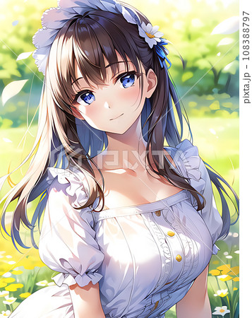アニメ・漫画風の女性・女の子のイラスト素材のイラスト素材