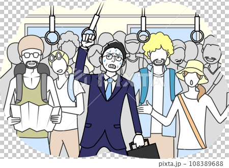 Trains crowded with overtourism Trains crowded with overtourism 108389688