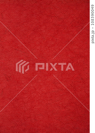 赤い和柄和紙背景 赤い和柄和紙背景 108390049