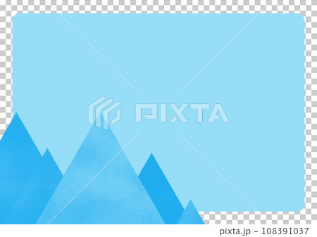 Simple triangular blue watercolor style frame Simple triangular blue watercolor style frame 108391037