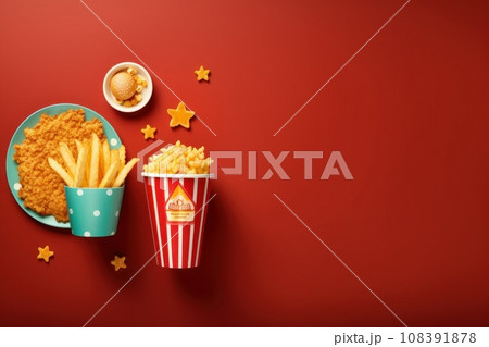 fast food design pattern or junk food design background fast food design pattern or junk food design background 108391878