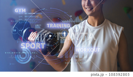 スポーツをする男性 108392803
