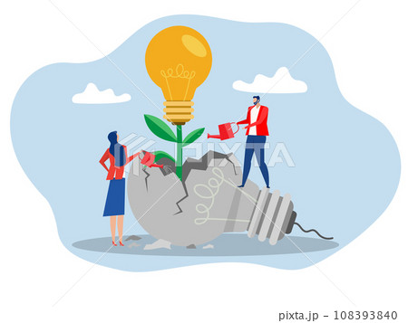 businessman leader watering seedling growth invest from Fail to new innovation to success concept vector illustrator businessman leader watering seedling growth invest from Fail to new innovation to success concept vector illustrator 108393840