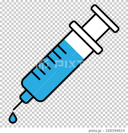 Syringe icon blue 108394624