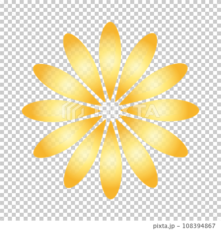橙色漸層花圖標 橙色漸層花圖標 108394867