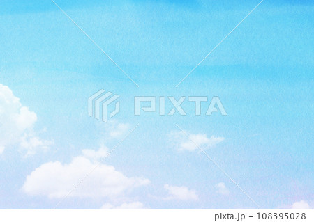 空の背景素材　水彩テクスチャ 108395028