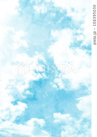 空の背景素材　水彩テクスチャ 108395030
