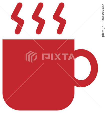 マグカップのアイコン 赤 マグカップのアイコン 赤 108395382