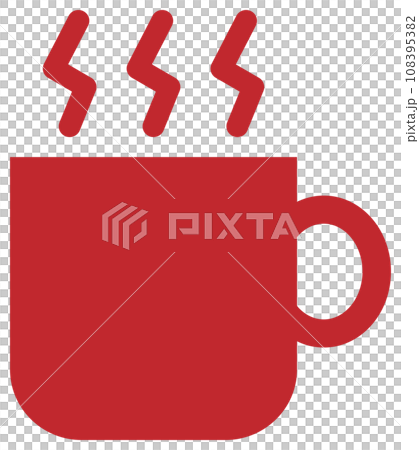 杯子圖示紅色 杯子圖示紅色 108395382