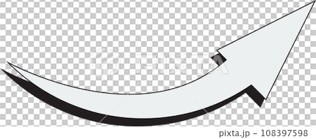 矢印＿影つき　白塗り 108397598