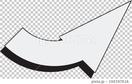 Arrow_with shadow, white paint 108397616