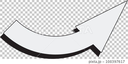 Arrow_with shadow, white paint 108397617