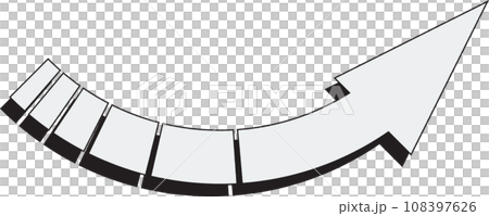 矢印＿影つき　白塗り 108397626