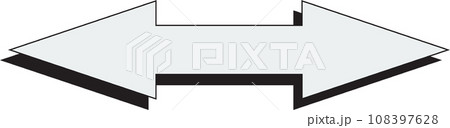 矢印_影つき 白塗り 矢印_影つき 白塗り 108397628