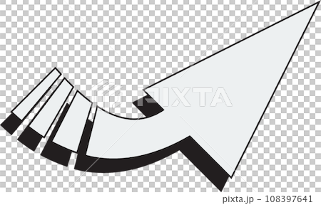 Arrow_with 陰影,白色油漆 Arrow_with 陰影,白色油漆 108397641