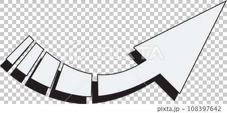 矢印＿影つき　白塗り 108397642