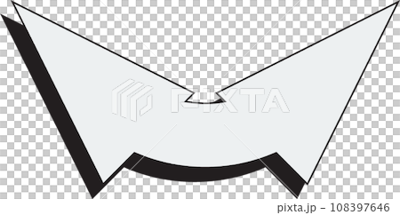 矢印＿影つき　白塗り 108397646