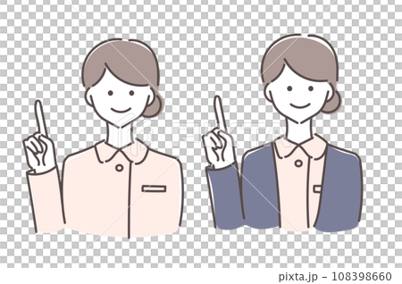 年輕護士指著插畫集 年輕護士指著插畫集 108398660