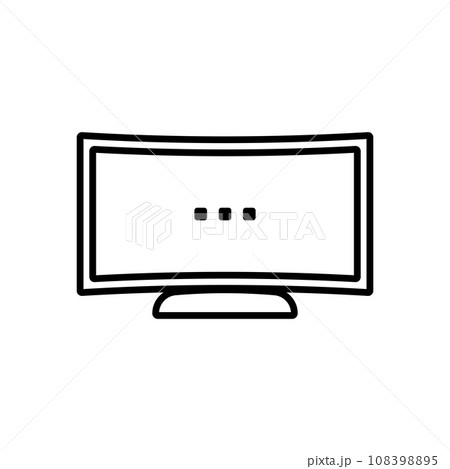 smart television icon in line shape vector 108398895