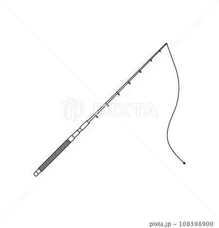 modern fishing icon in line shape vector modern fishing icon in line shape vector 108398900